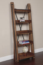 Load image into Gallery viewer, Industrial Open Shelf Ladder Bookcase