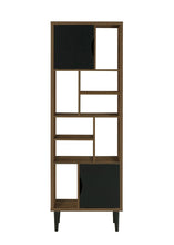 Load image into Gallery viewer, OS Home and Office Mid Century Modern Accent Bookcase with 10 Storage Areas on Wood Legs