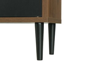 OS Home and Office Mid Century Modern Accent Bookcase with 10 Storage Areas on Wood Legs