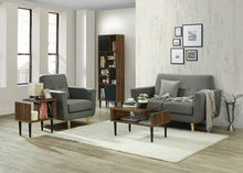 Load image into Gallery viewer, OS Home and Office Mid Century Modern Accent Bookcase with 10 Storage Areas on Wood Legs