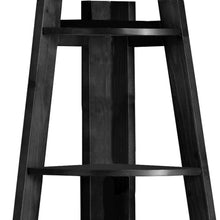 Load image into Gallery viewer, Benzara High And Spacey Stylish Black Wooden Ladder Shelf