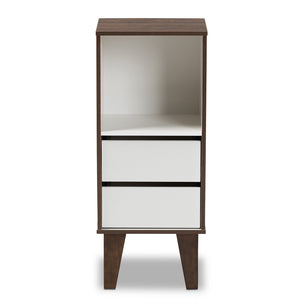 Baxton Studio Senja Modern And Contemporary Wood 2-Drawer Bookcase