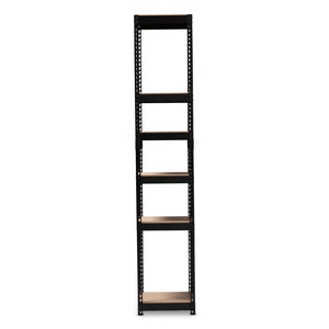 Modern And Contemporary Black Metal 5-Shelf Closet Organizer