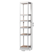 Load image into Gallery viewer, Modern And Contemporary White Metal 5-Shelf Closet Organizer